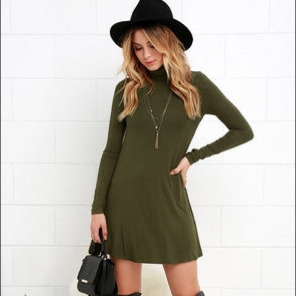 Lulus Sway, Girl, Sway Olive Swing Dress S